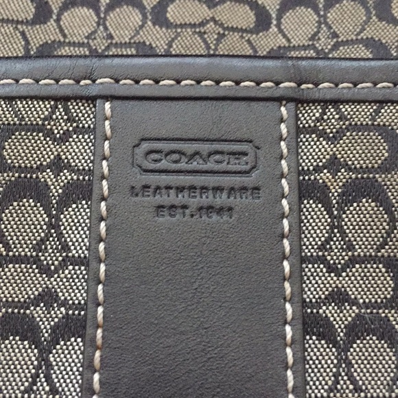 👖Blk/Tan Coach Mini Sig. Bag w long strap👖 - Picture 2 of 6